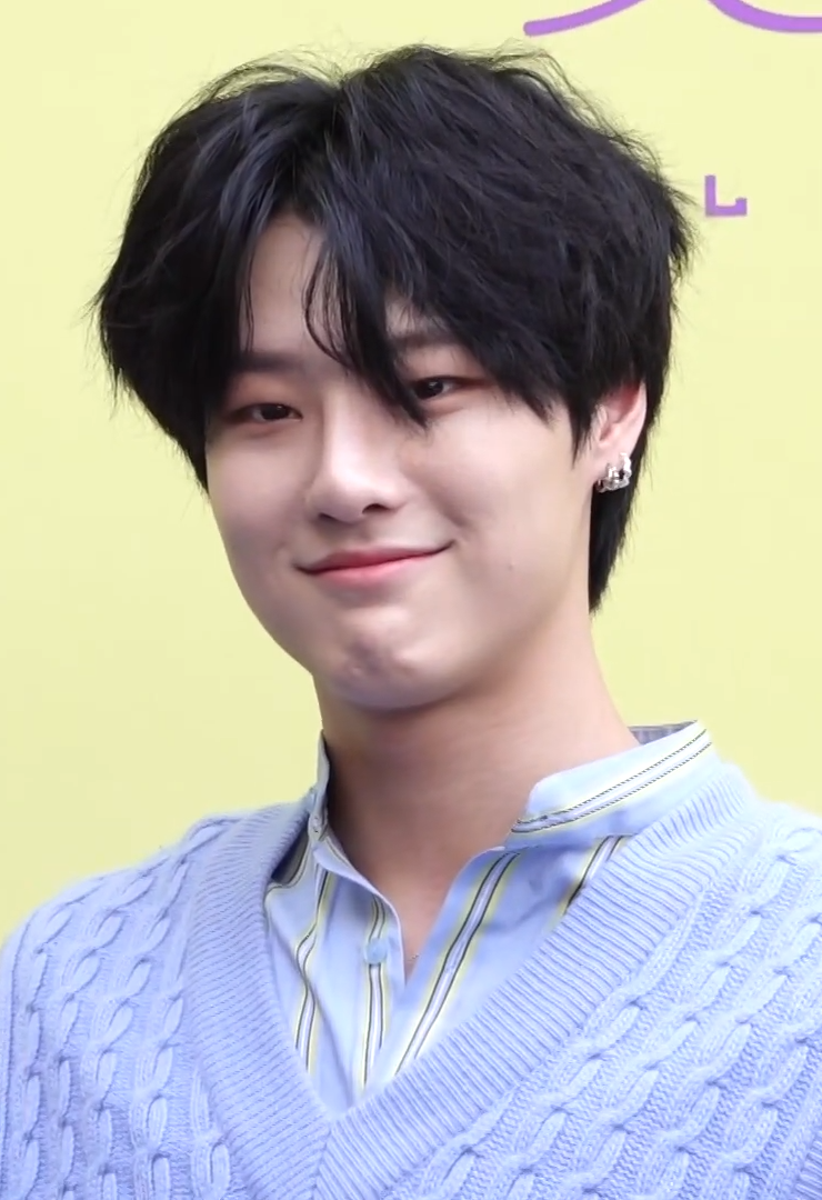 Cho Seung-youn, conocido como WOODZ, en la Semana de la Moda de Seúl en octubre de 2019