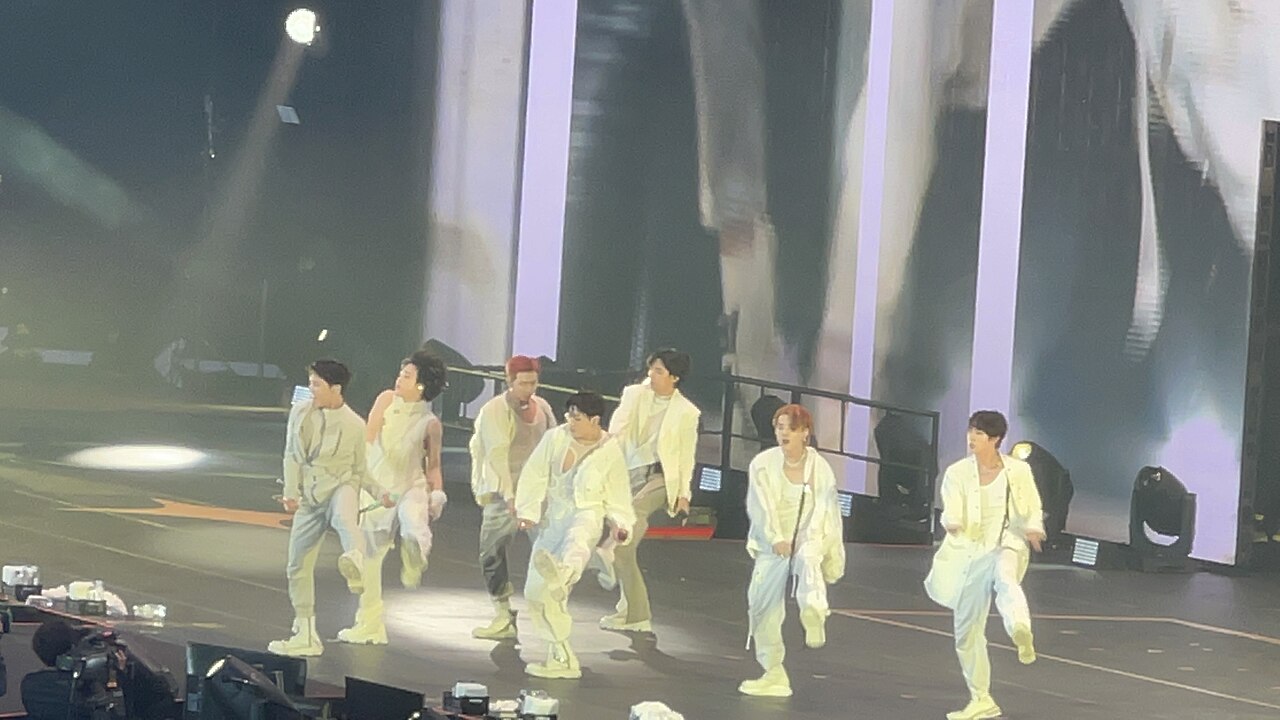 BTS durante su concierto Permission to Dance On Stage en 2021