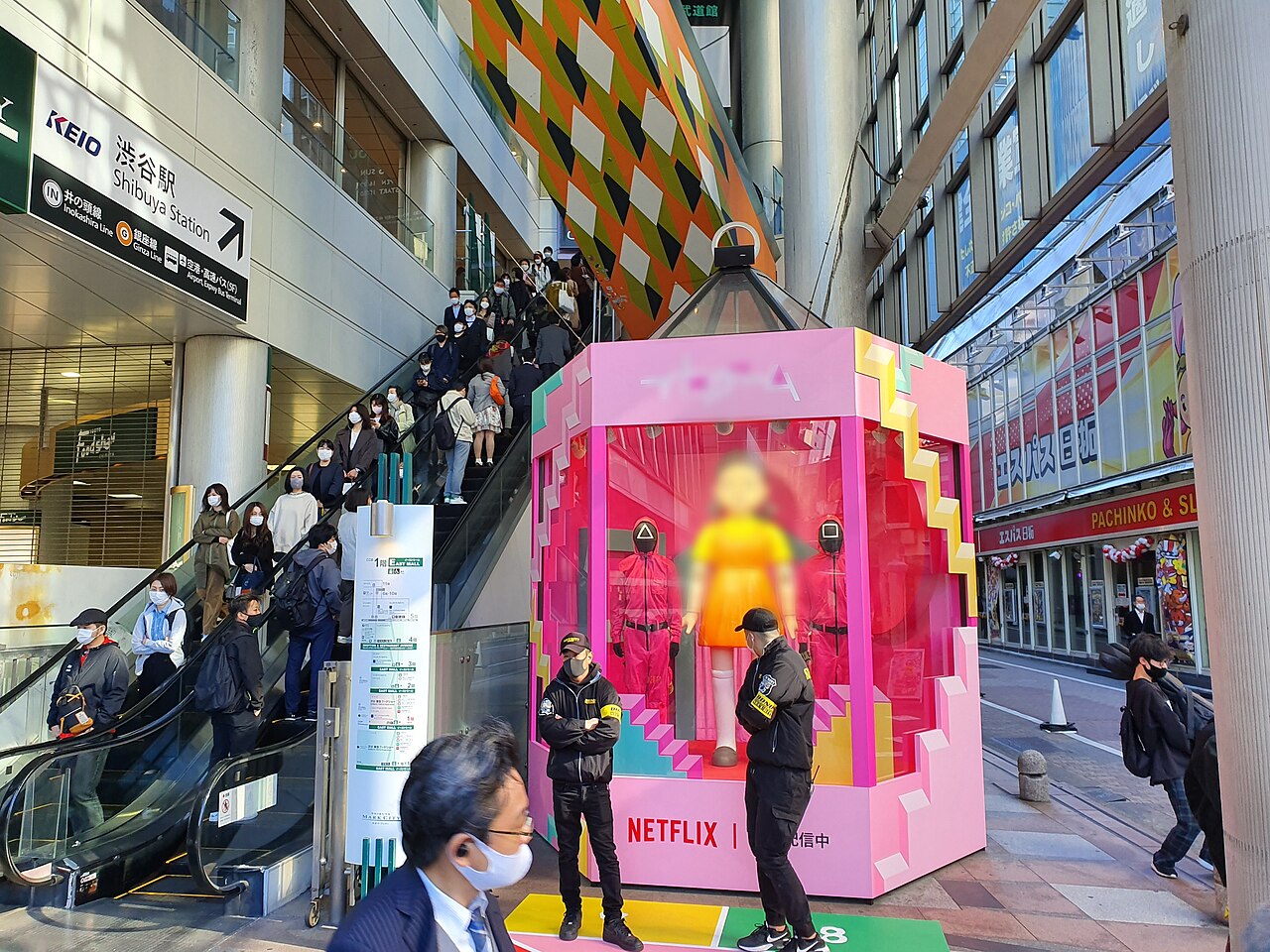 Evento promocional de El juego del calamar en Shibuya, Tokio