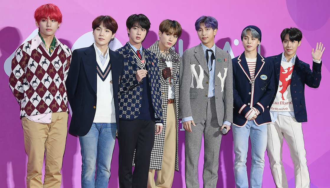 BTS en la alfombra de los Melon Music Awards de 2018